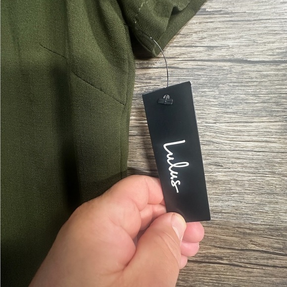 Lulu's Olive Green Short Sleeve Dress - Picture 9 of 9